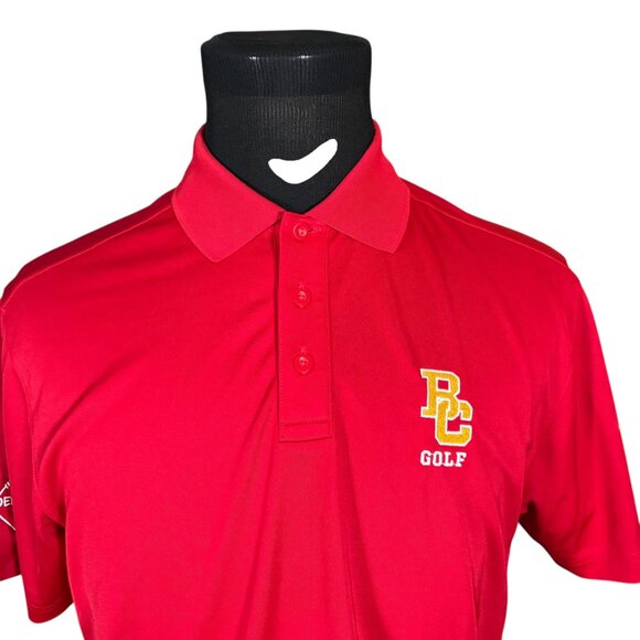 Under Armour Men's Medium Red Polo Shirt Bergen Catholic Golf HeatGear Loose M - Picture 2 of 7